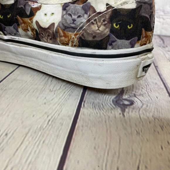 Vans Off the Wall Unisex Shoes Men Size 9.5 Women Size 11 ASPCA Cats Prints - Picture 15 of 16